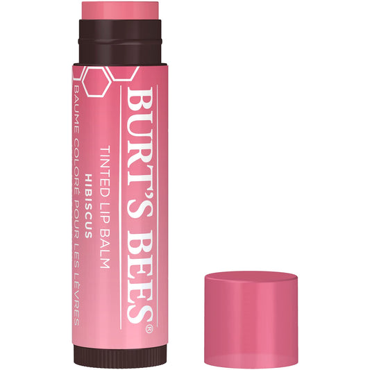 Burts Bees Tinted Lip Balm - Hibiscus for Unisex Lip Balm 0.15 oz