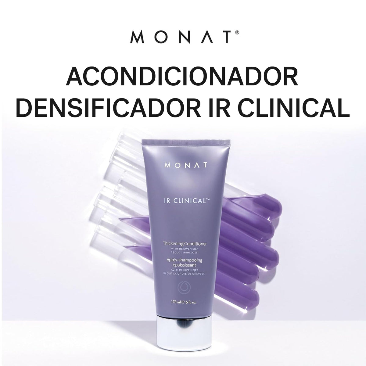 MONAT IR Clinical Thickening Conditioner – Acondicionador Vegano para Cabello Fino o con Menor Densidad con Romero y Menta – Fórmula Nutritiva y Voluminizadora para un Cabello con Apariencia de Mayor Grosor y Volumen