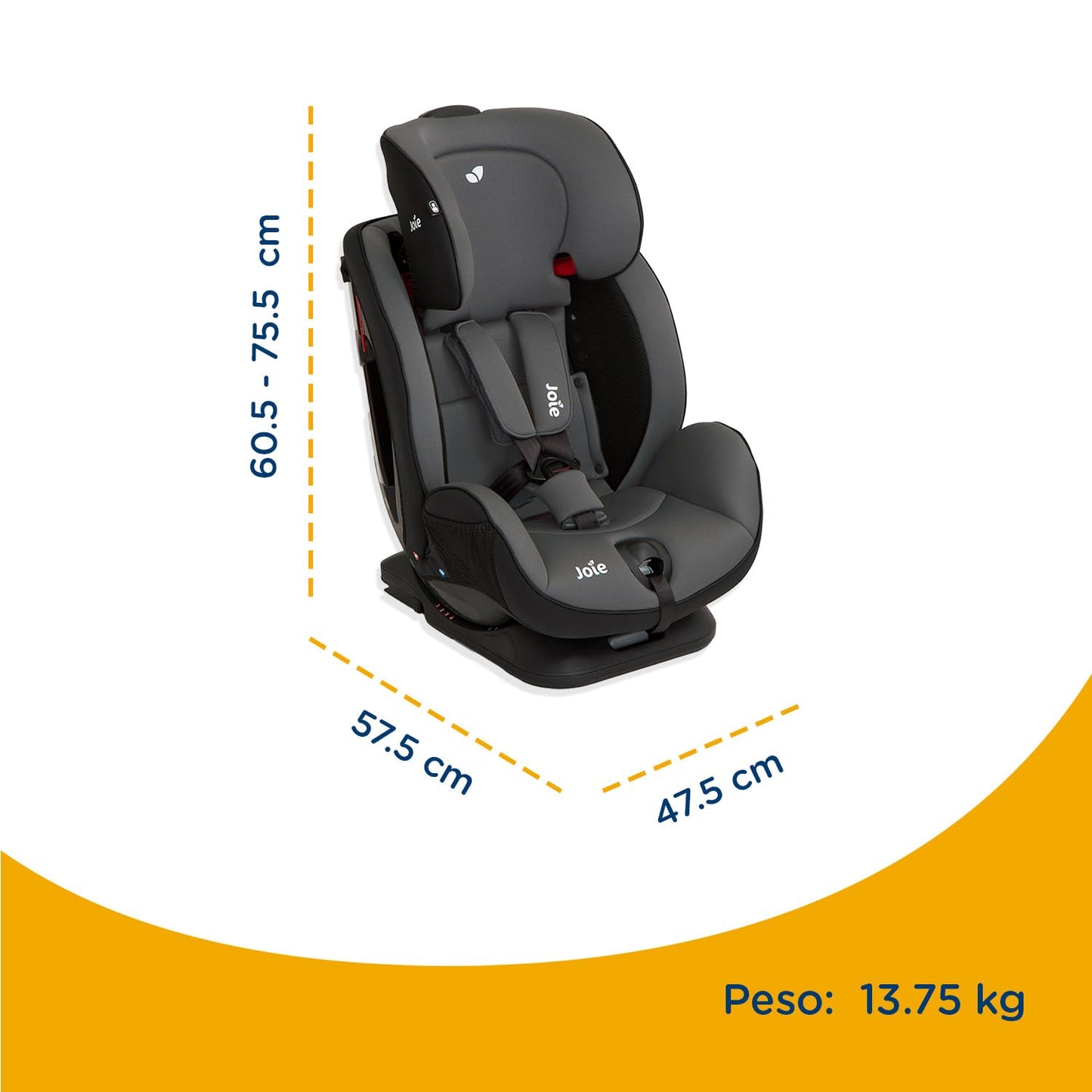 Joie Stages FX Autoasientos para Bebe - Asiento para Bebe Carro - ISOFIX - Grow Together hasta 8 Años - Sistema contra Impactos Laterales - Booster Car Seat - Silla para Bebé Auto