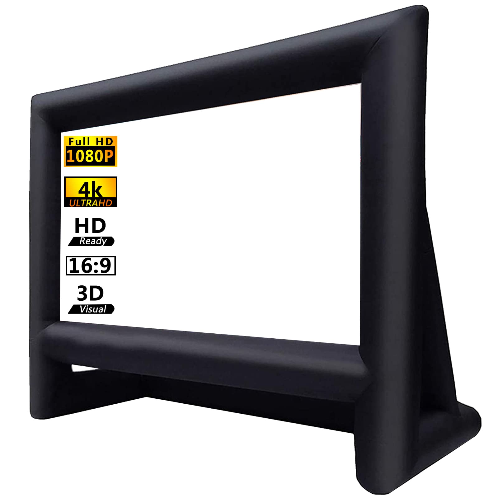 XHYCPY Pantalla de proyección Inflable de 16' con soplador - Soporta proyección Frontal o Trasera para la Noche de Cine en el Patio Trasero