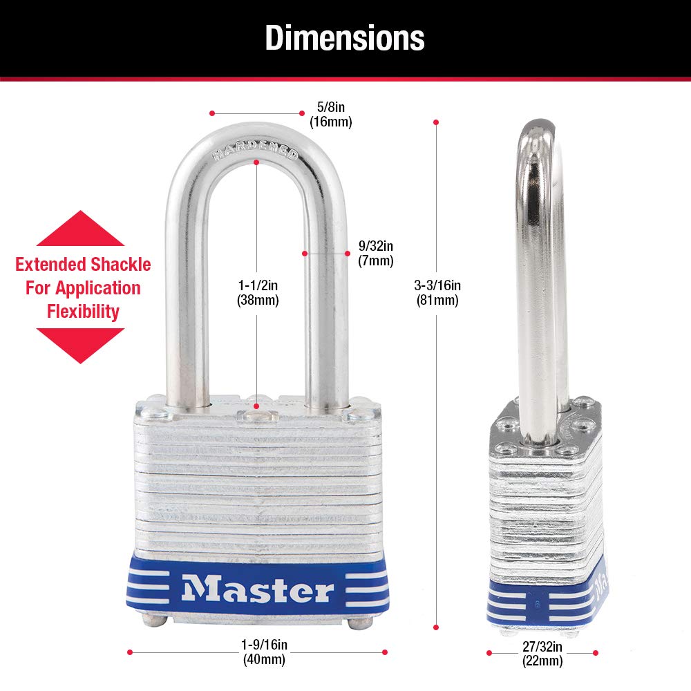 Candado de Combinación Master Lock 38 Mm Pack de 3
