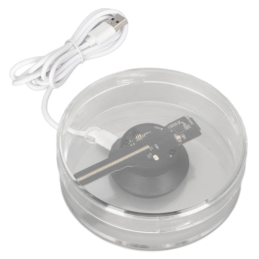 Proyector Holográfico 3D LED con Altavoz y Tarjeta de Memoria 4GB Ventilador Holográfico para Tiendas