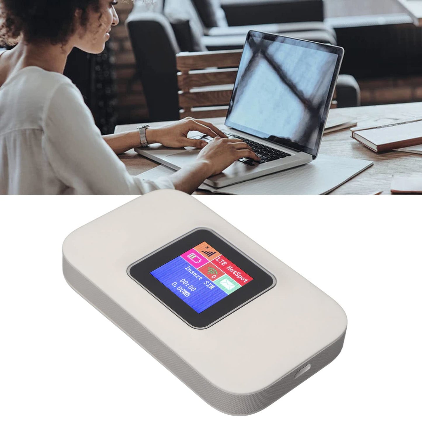 Router Móvil Portátil 4G Inalámbrico Blanco con Ranura para Tarjeta SIM para Europa