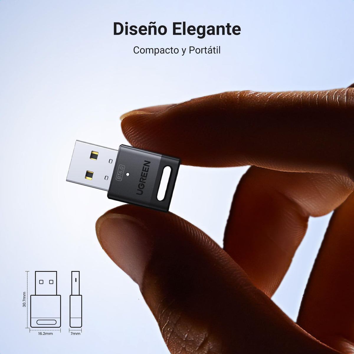 Adaptador Bluetooth USB UGREEN Compatible Windows 11 10 8.1 7