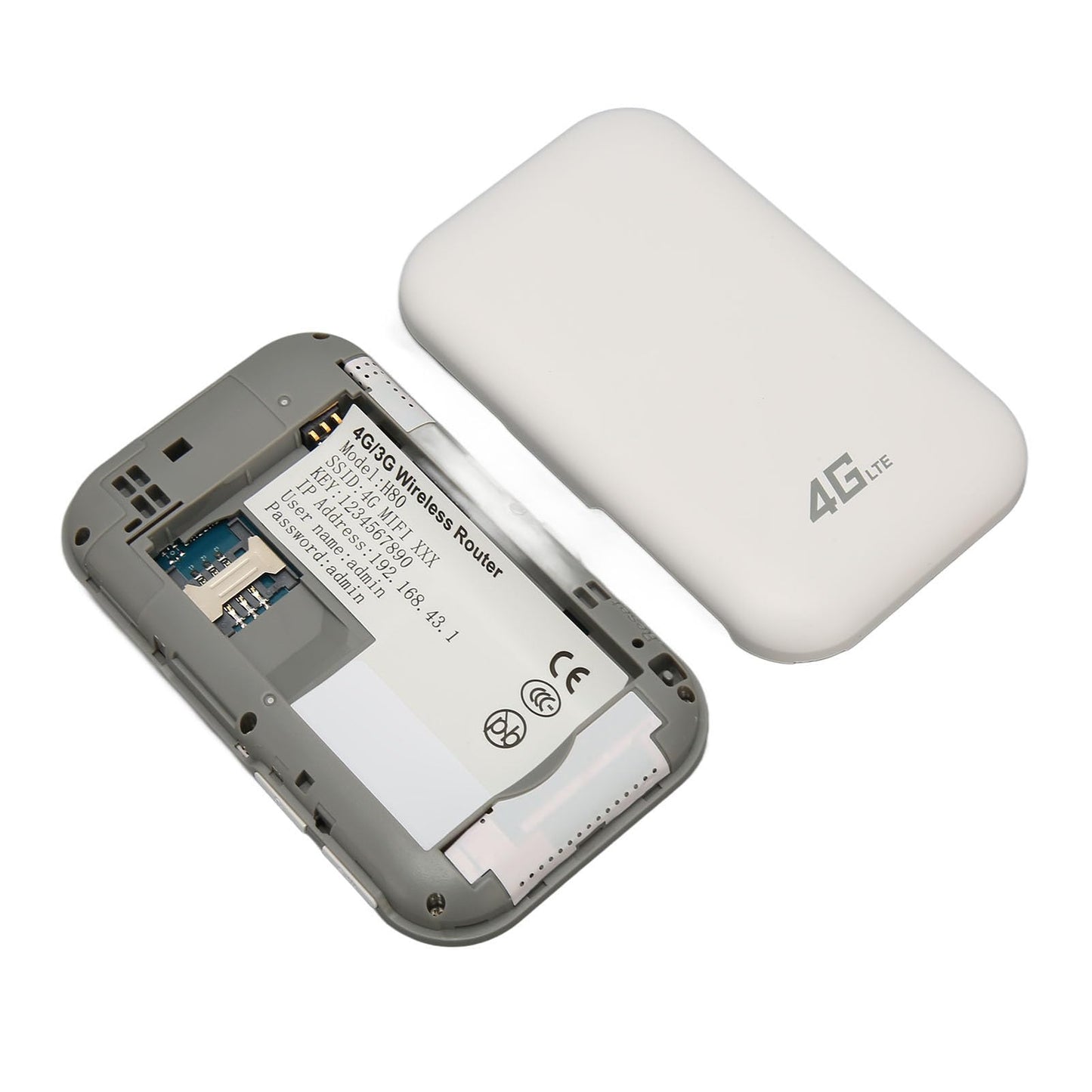 Enrutador 4G LTE Mini WiFi Inalámbrico Blanco con Ranura para Tarjeta SIM Desbloqueado 2.4G para Viajes
