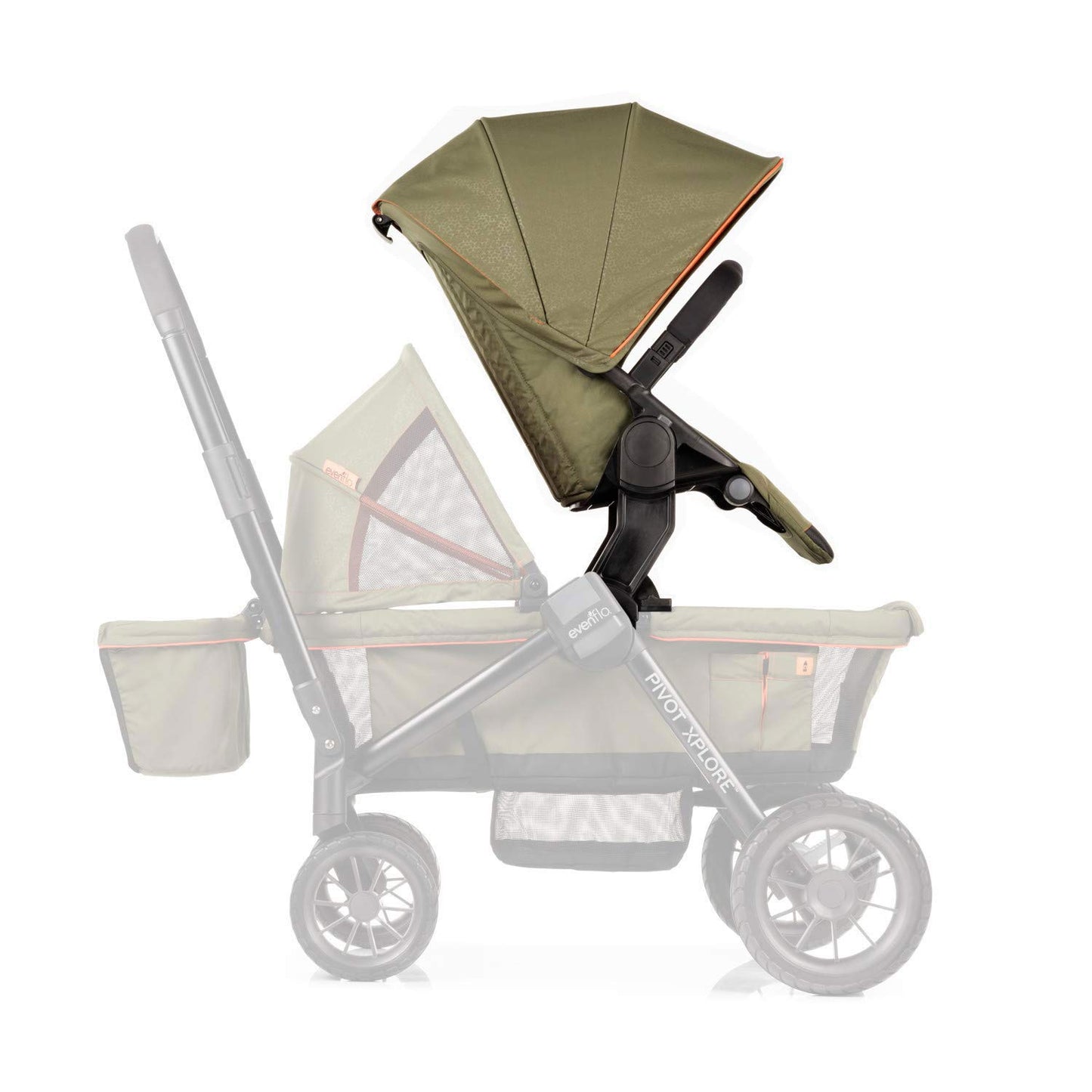 Silla de Paseo Pivot Xplore Wagon Ranger Green con Segundo Asiento