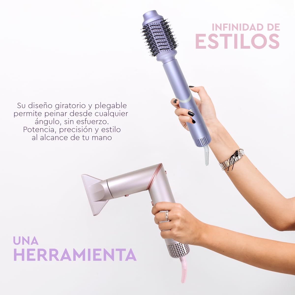 Cepillo de Aire Caliente Sutra Beauty Aero Styler Lavanda con Tecnología Iónica 5 en 1