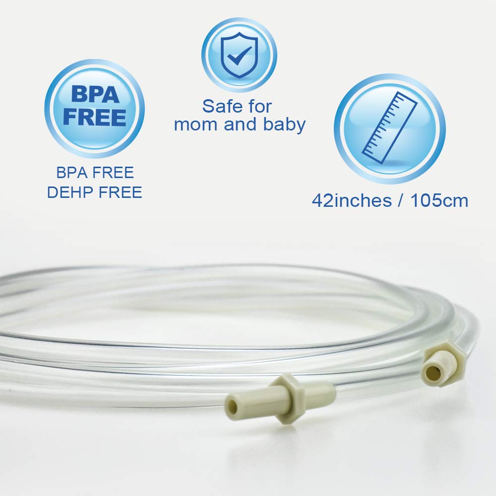 Replacement Tubing (1 Retail Pack of 2 tubes) for Medela Pump in Style and New Pump in Style Advanced Breast Pump - 100% BPA FREE