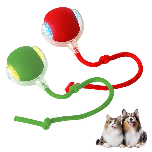 CAVIGLTE Pelota para Perro, 2PCS Recargable Pelotas para Perro, Pelota Interactiva para Perro, Pelota Perro, Pelota Interactiva para Gato, Bola Interactiva para Perros con 3 Modos de Luz