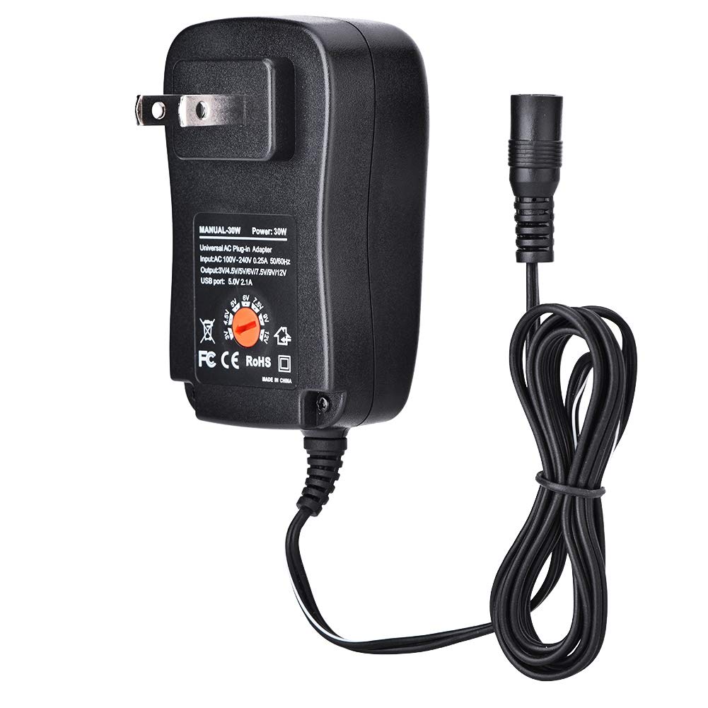 Adaptador de Corriente Universal Zopsc 30W USB para Electrodomésticos 6 Puntas Enchufe EE. UU.