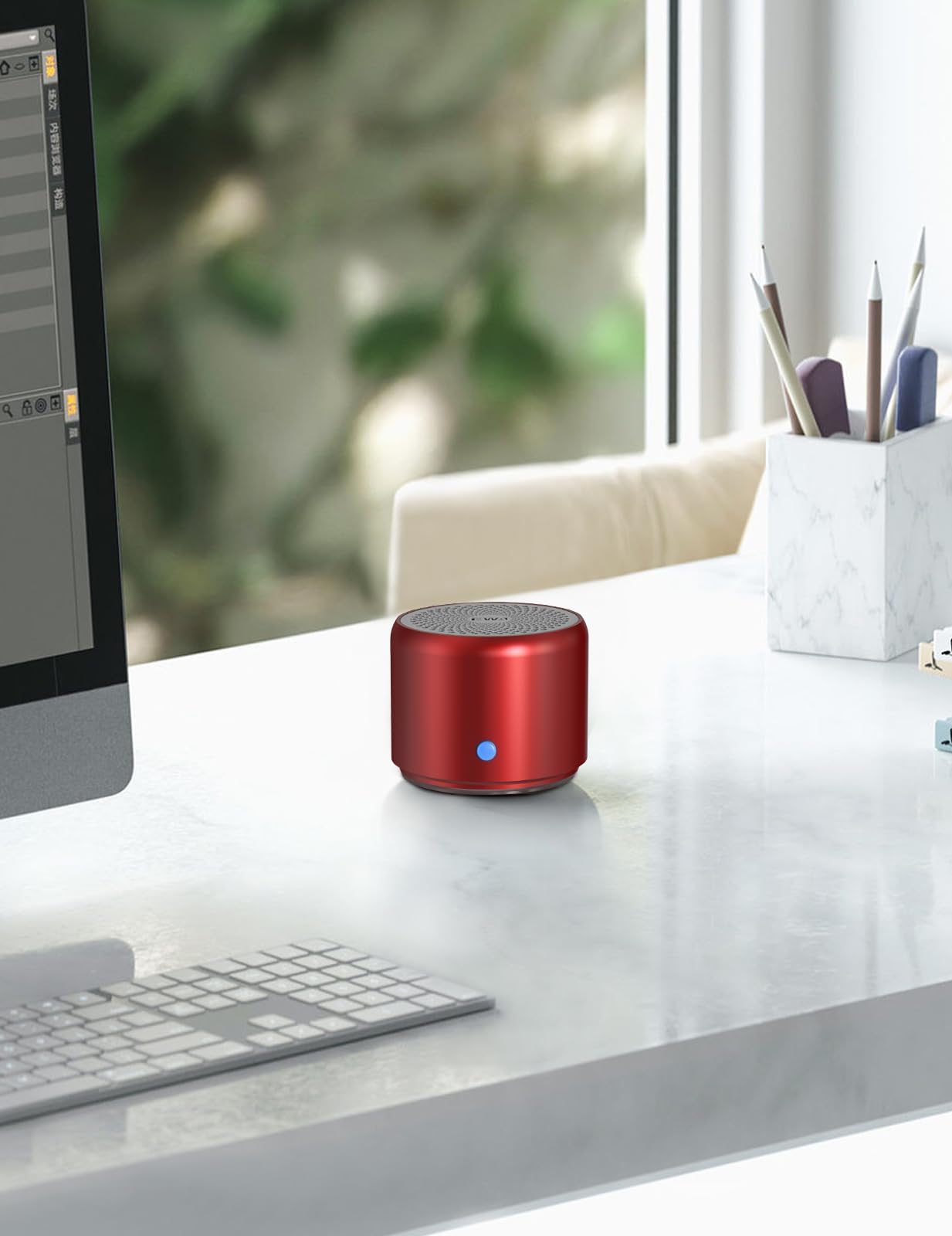 EWA - Funda de viaje empaquetada, altavoz Bluetooth portátil A106 Pro con radiador de graves personalizado, diseño breve, impermeable IP67, mini altavoz perfecto para ducha, habitación, bicicleta,