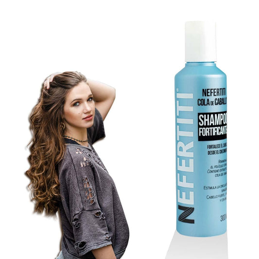 Shampoo Nefertiti Cola de Caballo con Keratina para Fortalecer y Estimular el Crecimiento del Cabello 300 ml