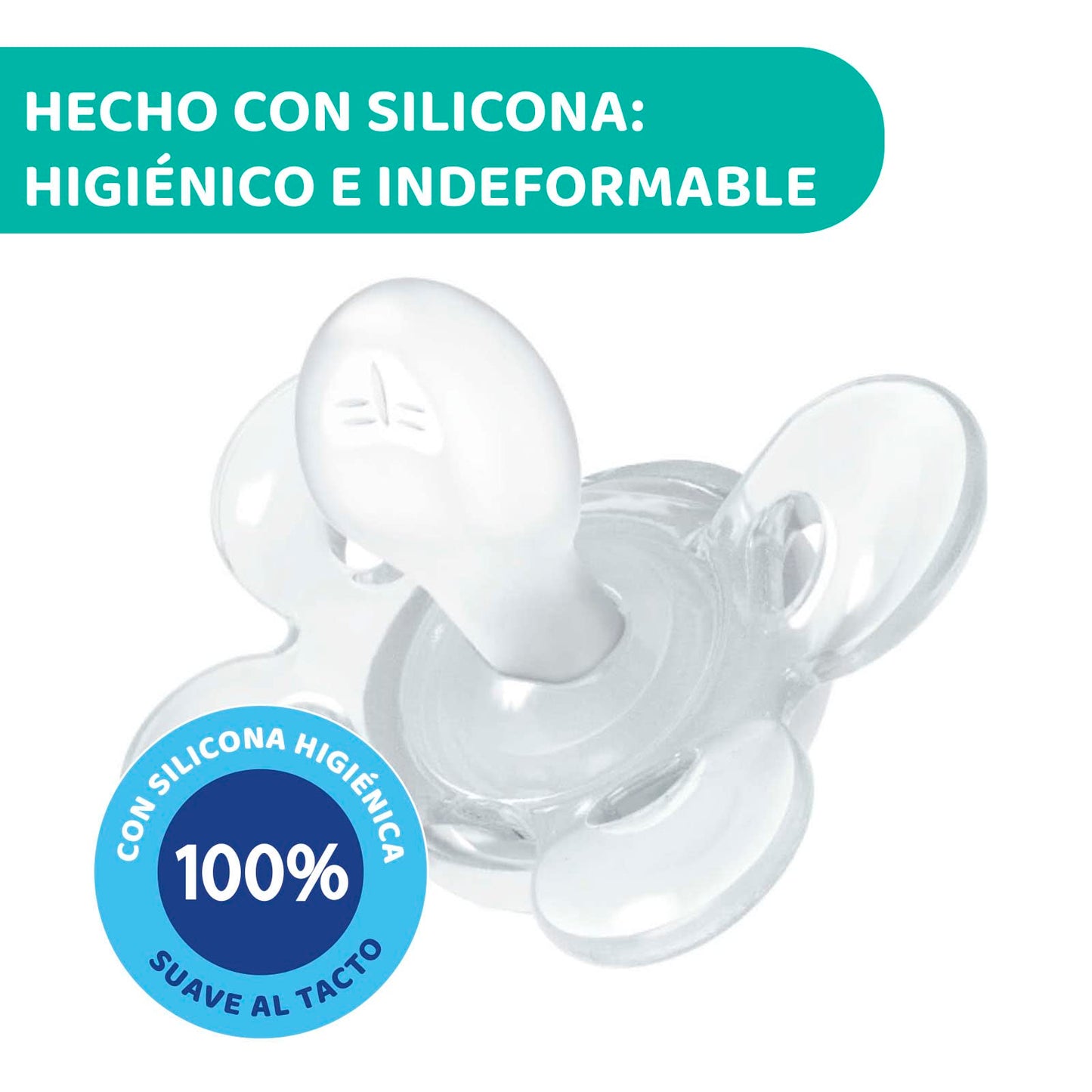 CHICCO, Set de Chupón para Bebé PhysioForma Comfort, 0 a 6 meses, Color Azul