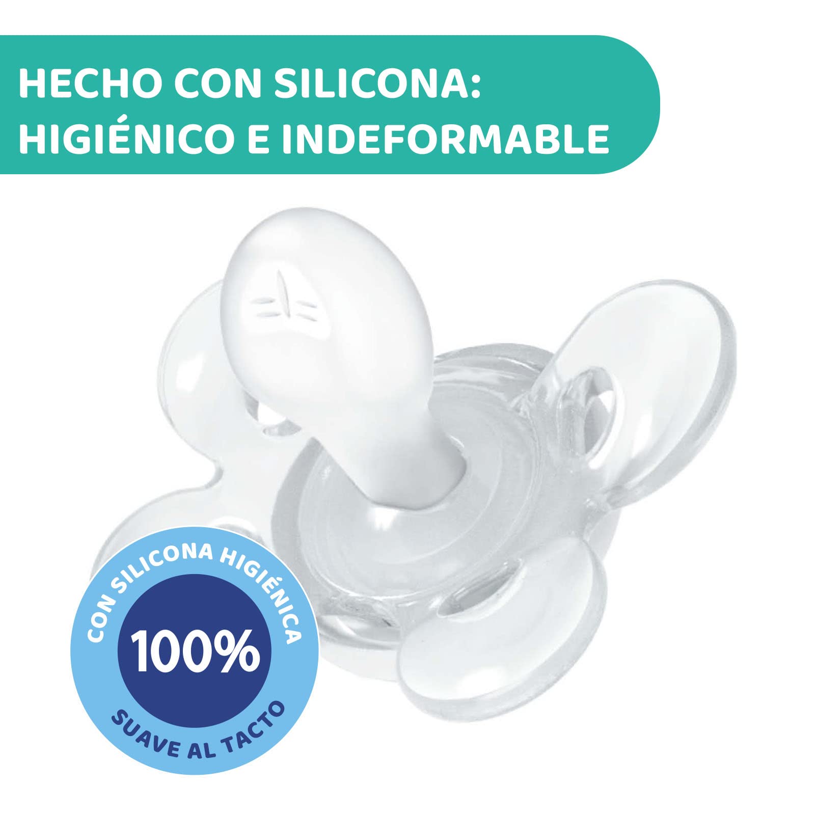 CHICCO, Set de Chupón para Bebé PhysioForma Comfort, 0 a 6 meses, Color Azul