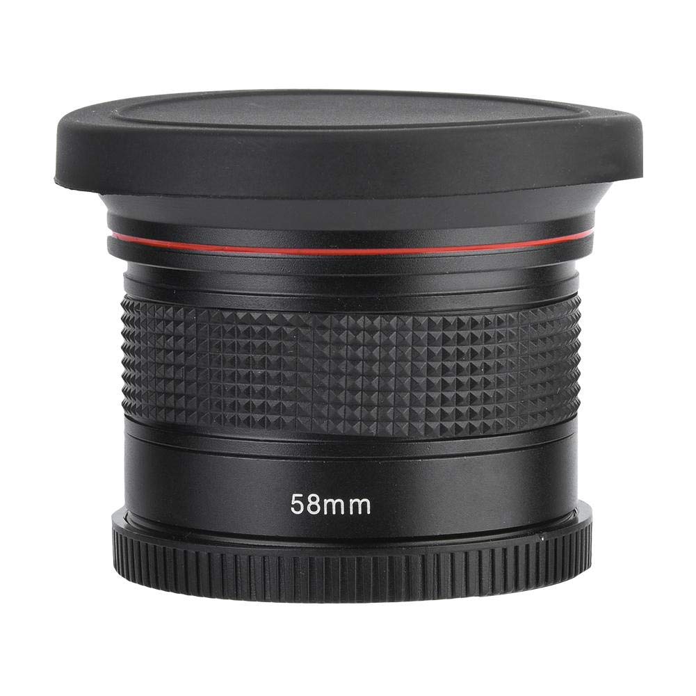 58mm 0.35X Ojo de pez, Lente súper Gran Angular para cámara Digital SLR/DSLR de 58 mm de Montaje con Tapa de Lente