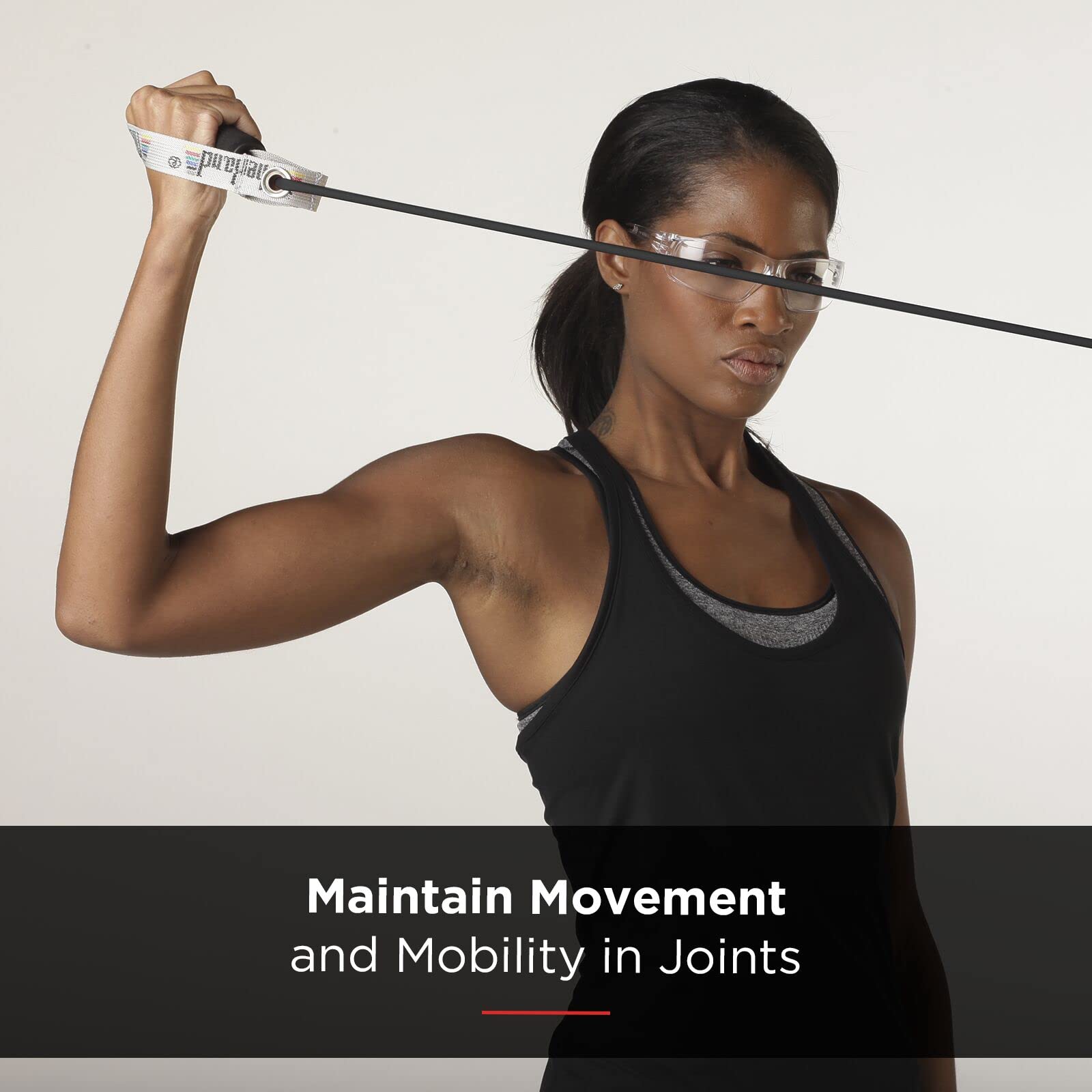 Tubos de Resistencia THERABAND Negro Profesional con Asas Suaves para Terapia Física y Pilates