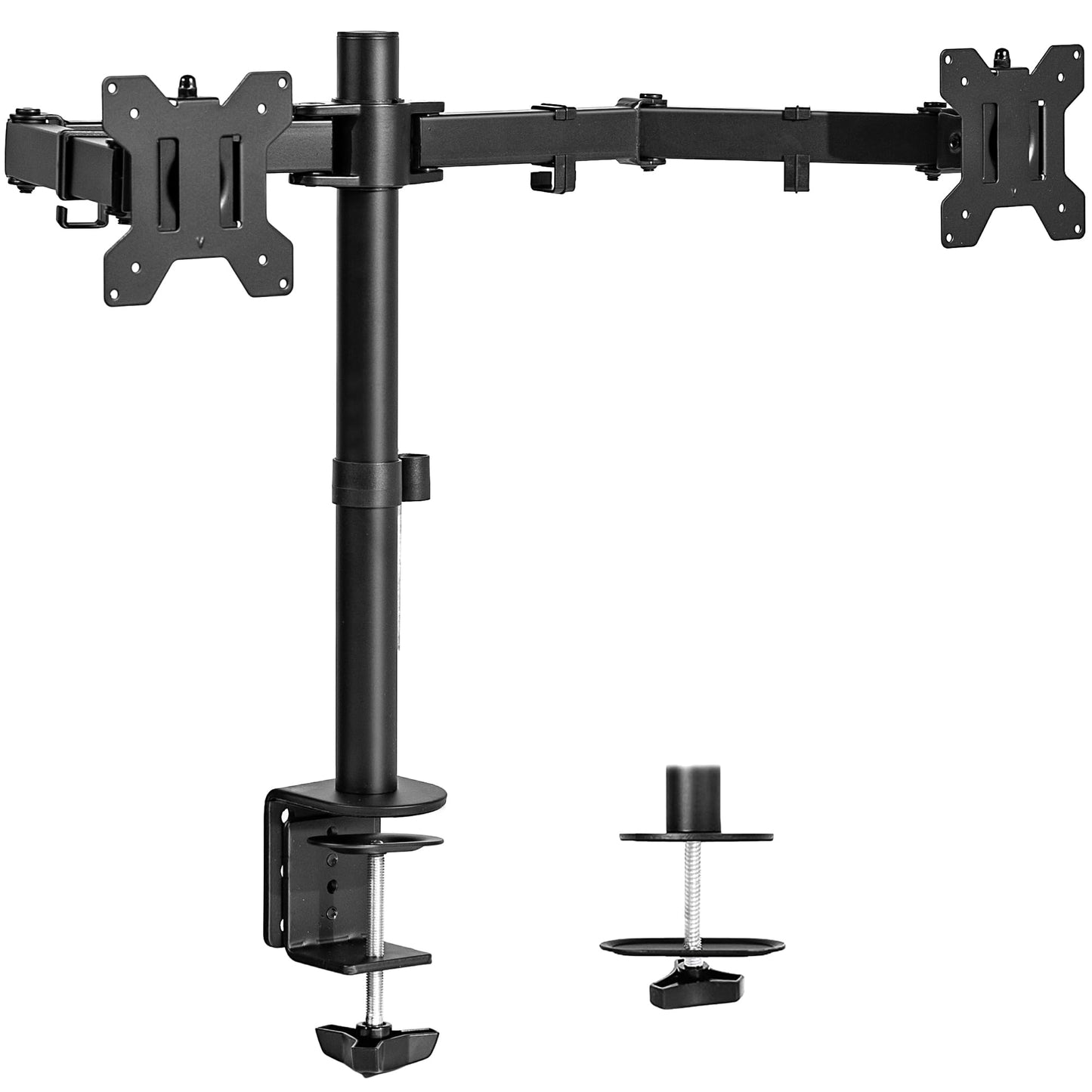Soporte de Montaje en Escritorio Vivo Negro Resistente y Ajustable para Monitor Dual LCD LED