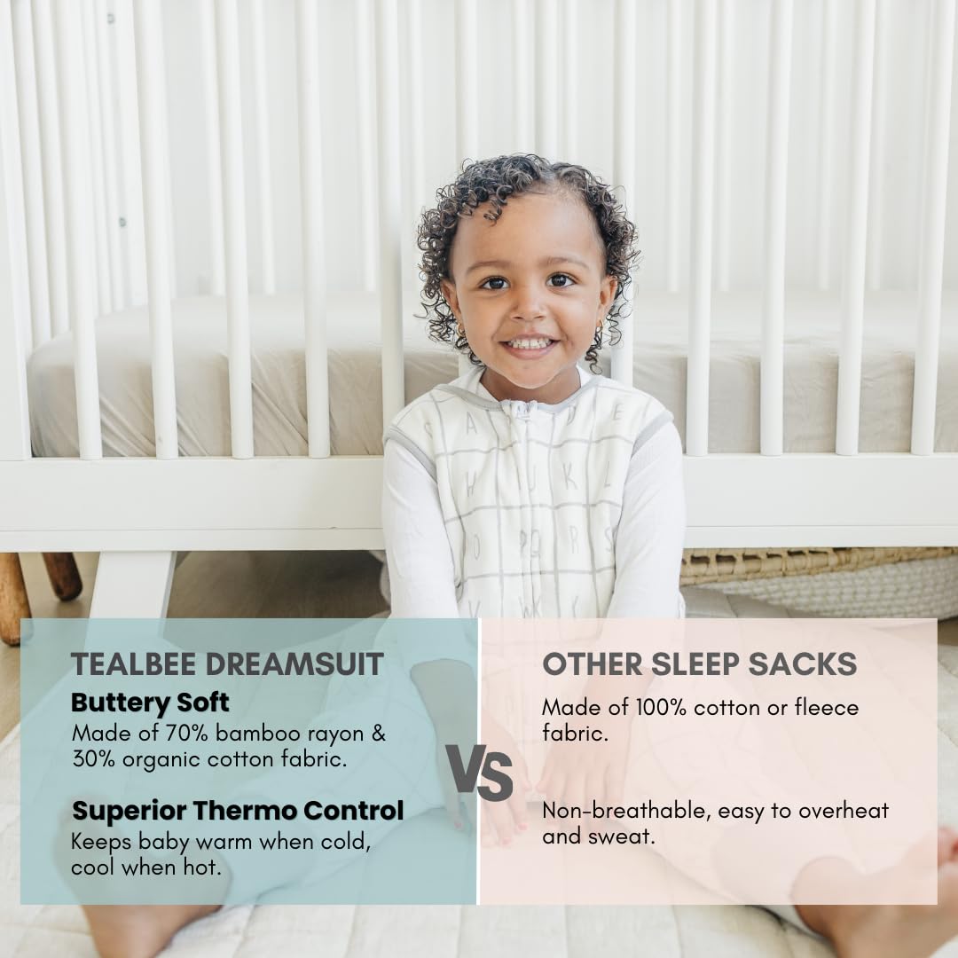 Tealbee Dreamsuit Walker Saco de dormir para niños pequeños con pies y piernas, 3T-4T
