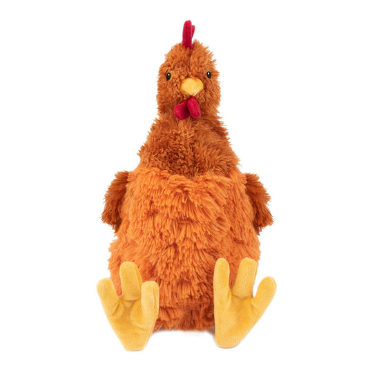 Best Pet Supplies - Juguetes de Peluche para Perros de Pollo Arrugado para Juegos interactivos, Cachorros y Adultos Mayores, Forma de Juguete de Pollo Colorido, Lindo y mimoso, Pollo Arrugado (café)