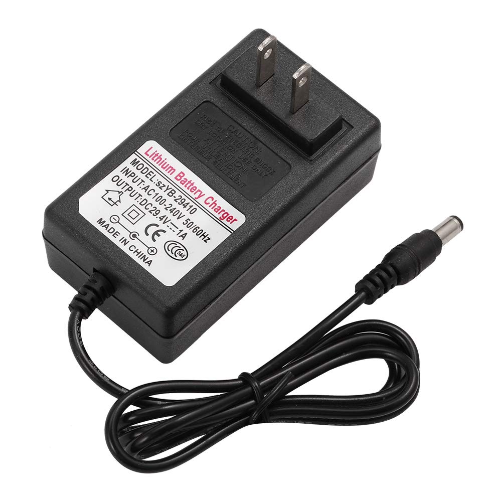 Bewinner 29.4V 1A Adaptador del Cargador Adaptador de Fuente de Alimentación para Smart Balance Car Scooter Indicador LED Adaptador de Corriente para Faros, Coches de Juguete,etc(EEUU pulg)