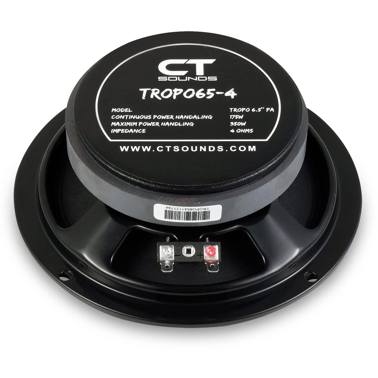 CT Sounds TROPO65-4 Altavoz de rango medio de montaje poco profundo, 175 vatios RMS, cada uno