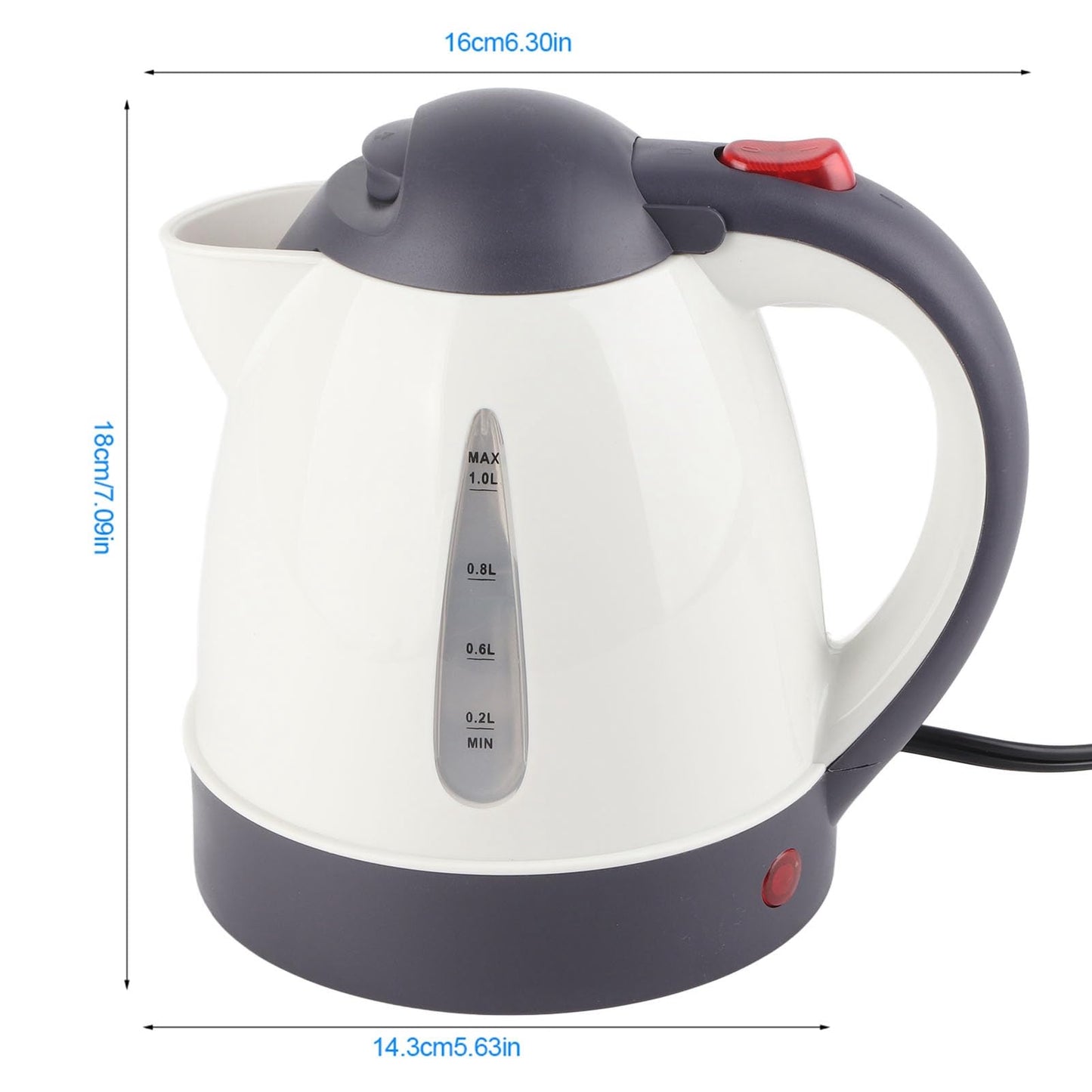 Hervidor Eléctrico Pequeño de Acero Inoxidable, Mini Calentador de Agua Portátil Caliente de Viaje Tetera de Caldera de Agua Caliente para Café del Té