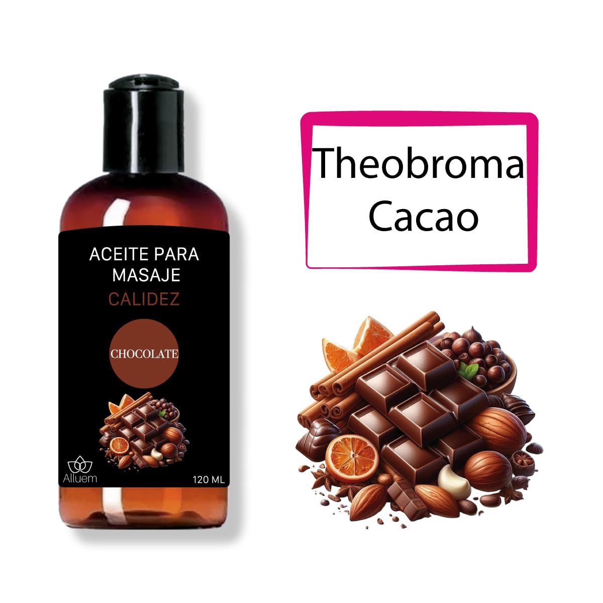 Aceite para Masajes Relajante Chocolate e Hidratante