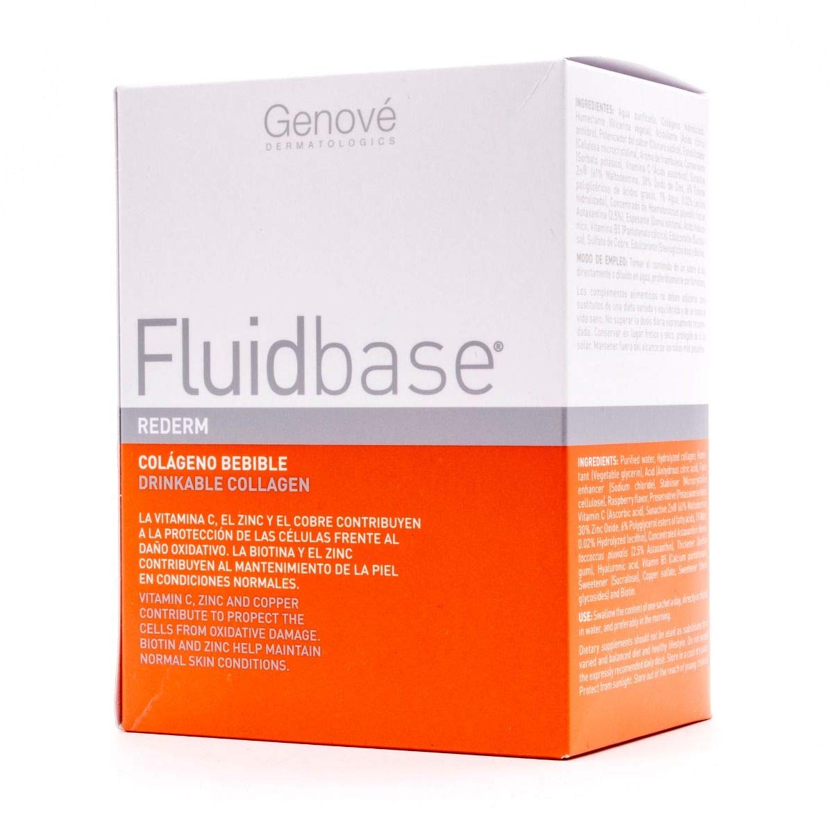 Colágeno Bebible Fluidbase Rederm Caja 20 Sobres 500ml