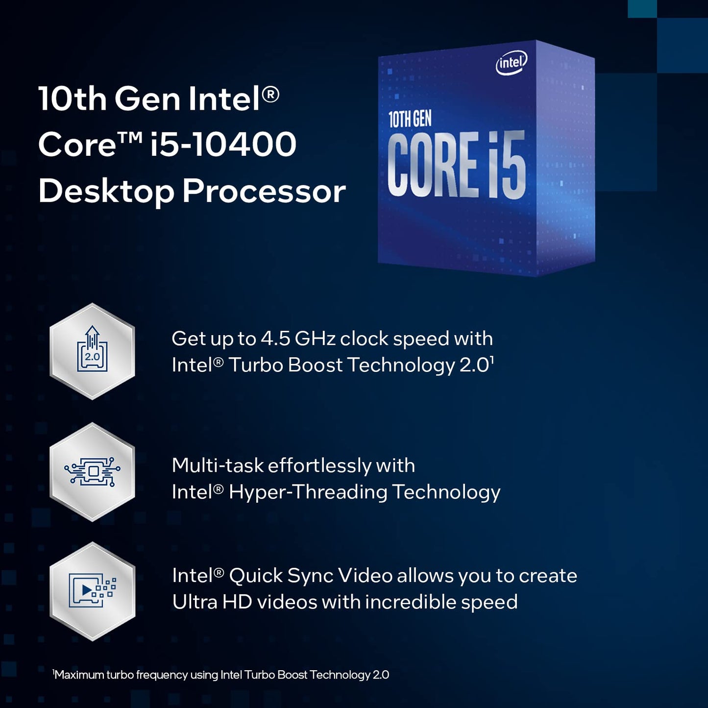 Intel Procesador Core i5-10400 - S-1200-2.90GHz - Six-Core - 12MB Smart Cache (10ma. Generación - Comet Lake)