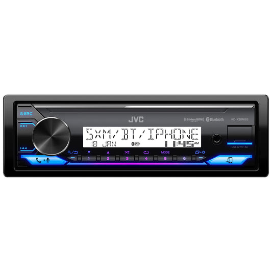 JVC KD-X38MBS, receptor multimedia digital para auto y marino con Bluetooth, USB, listo para SiriusXM, compatible con Amazon Alexa, PCB con revestimiento conforme