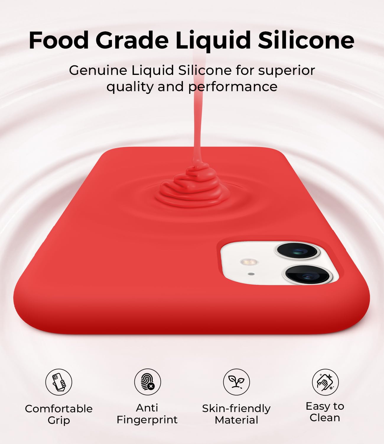 AOTESIER - Funda compatible con iPhone 11, silicona de grado alimentario, protección contra caídas de cuerpo completo, a prueba de golpes, con forro suave antiarañazos para iPhone 11 de 6.1 pulgadas,