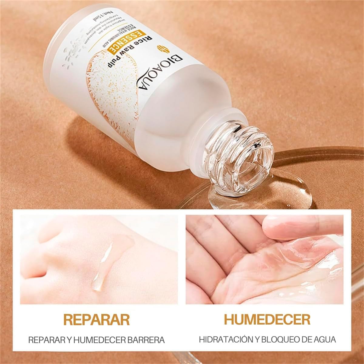 Set de Skincare Rice Raw Pulp Extracto de Arroz Humectante, Suaviza y Repara Piel Mixta para Día y Noche, Cuidado Facial Completo, 6 Unidades