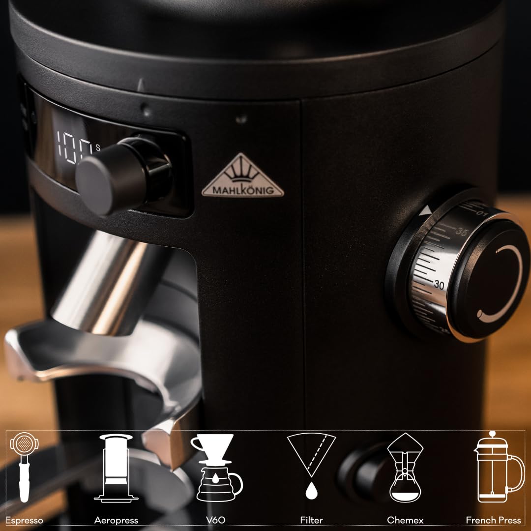Mahlkönig X54 Home - Molinillo de café con 35 ajustes de molienda, molinillo eléctrico, color negro
