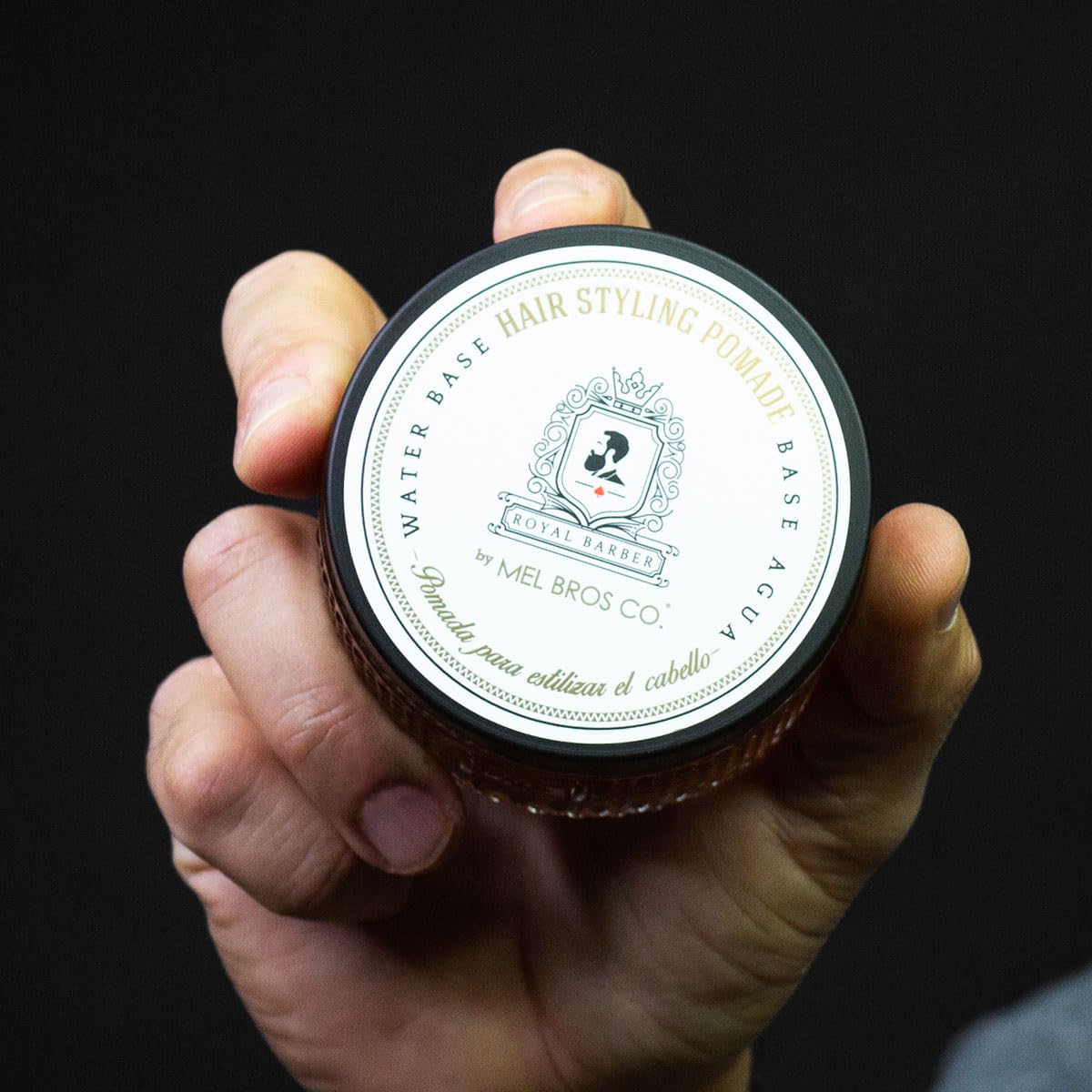 MEL BROS CO. - ROYAL BARBER, Hair Styling Pomade - Pomada para estilizar el Cabello (4 oz / 118 ml, Base Agua)