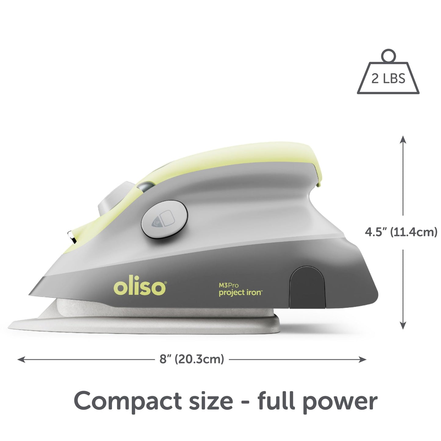 Plancha de Vapor Oliso M3Pro Pistacho con Suela Mate para Costura y Viajes