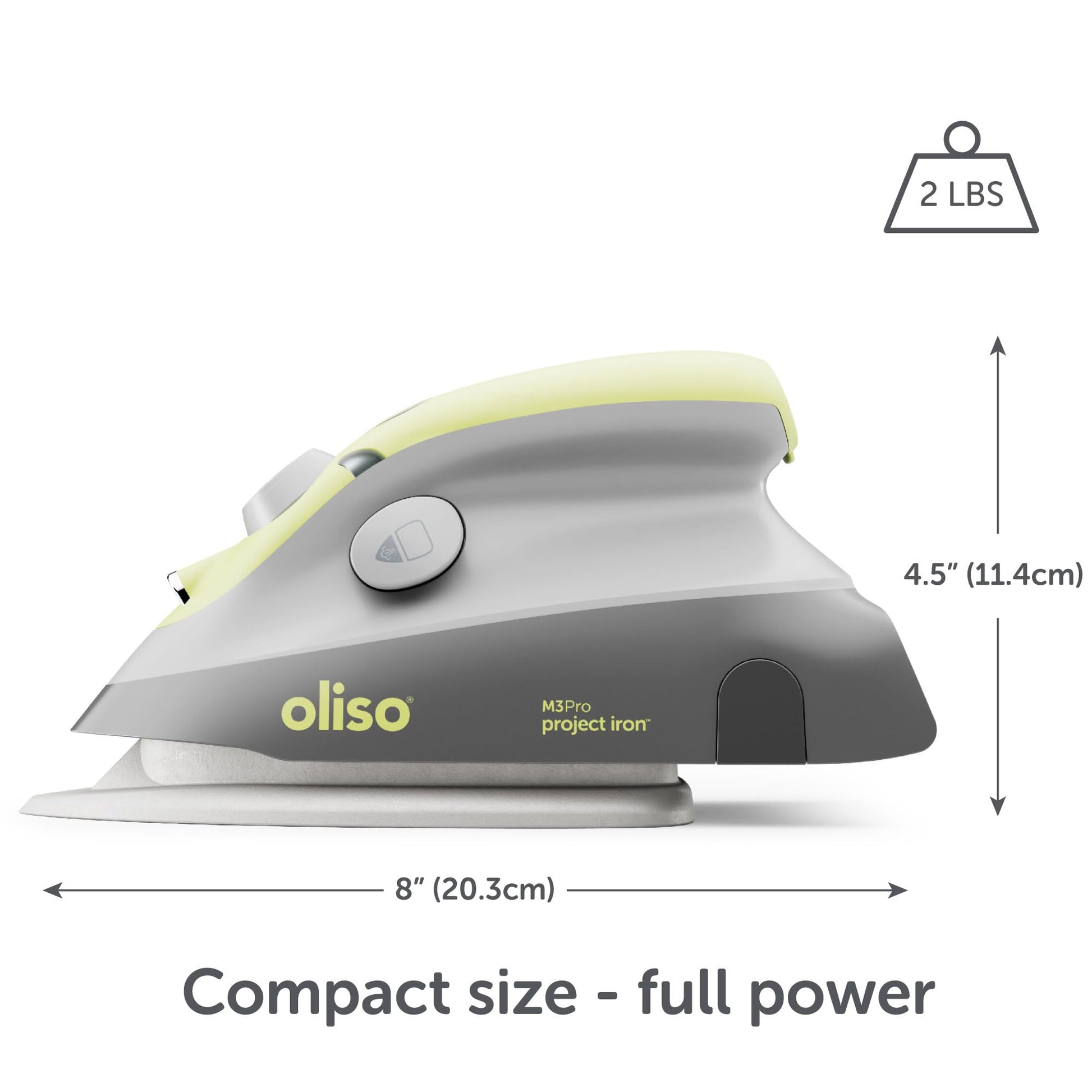 Plancha de Vapor Oliso M3Pro Pistacho con Suela Mate para Costura y Viajes