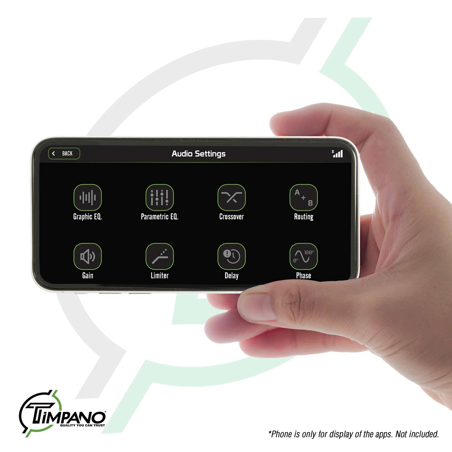 Procesador de Audio DSP Timpano Bluetooth con Voltímetro y Relé Remoto para Coche