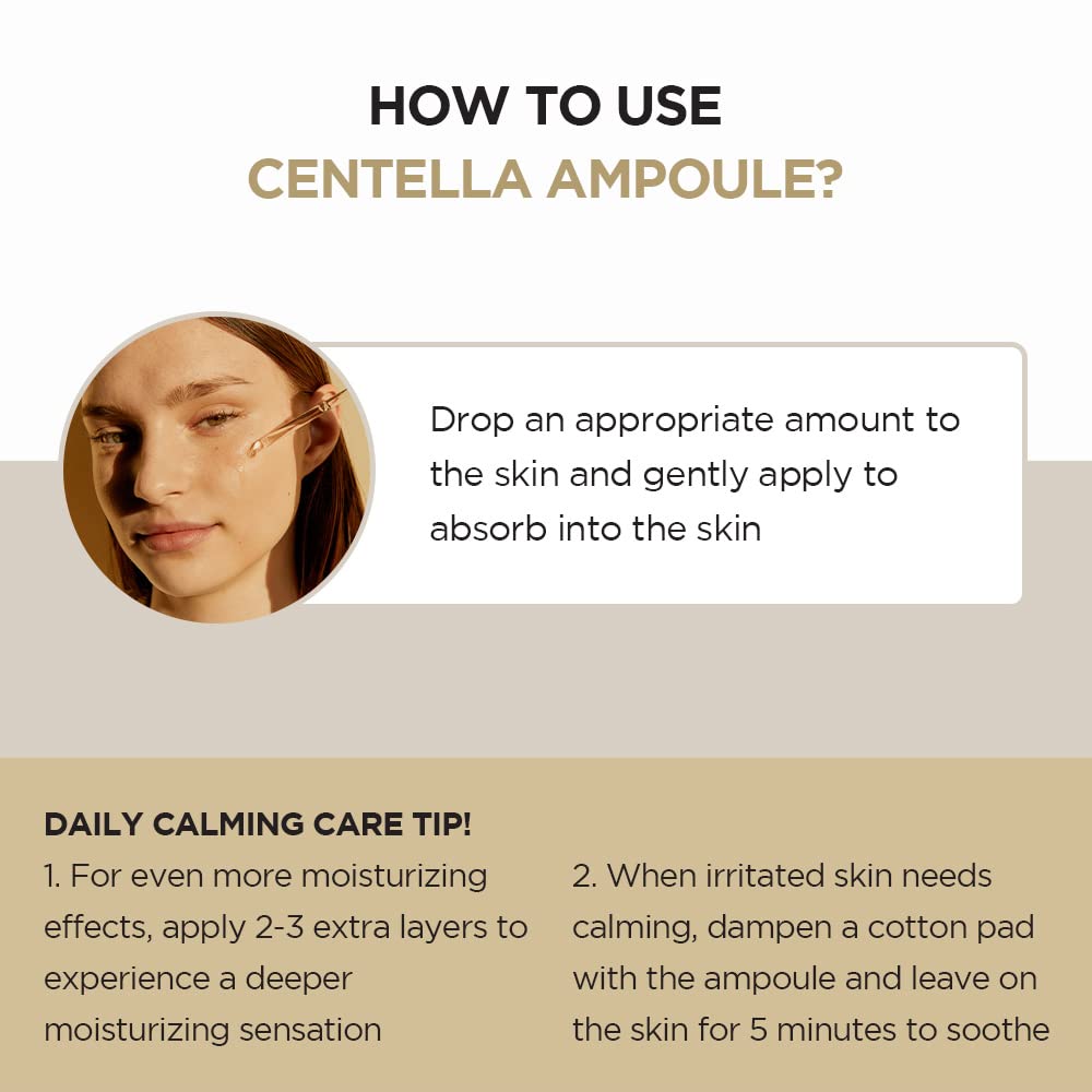 Skin1004 Madagascar Centella Asiatica 100 Ampoule (100ml or 3.38 floz) - Facial Serum - 100% Centella Asiatica Extract - for soothing sensitive and acne-prone skin