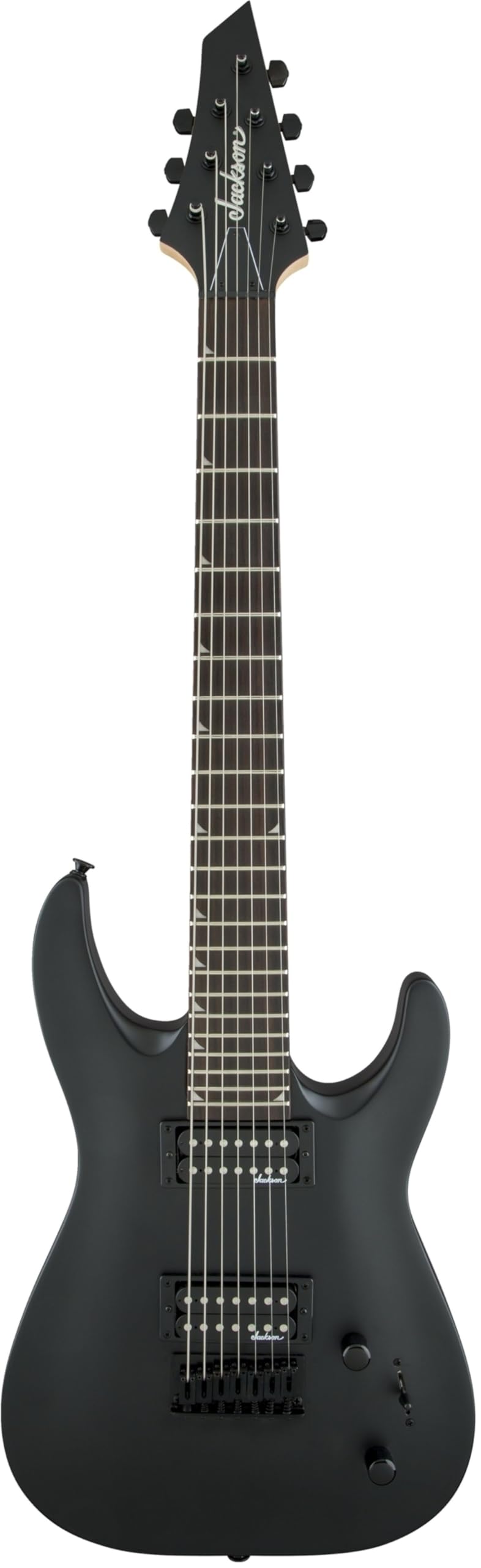 Jackson - JS Series Dinky Arch parte superior JS22-7 DKA HT 7 cuerdas guitarra eléctrica para diestros con diapasón de amaranto (negro)
