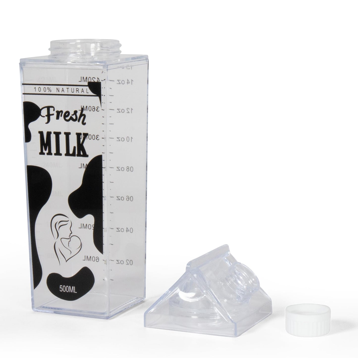 Avalyr - Paquete de 3 recipientes de fórmula de 500 ml y recipientes de almacenamiento de leche materna con tapas para nevera, jarra perfecta para refrigerador y botella de almacenamiento de leche