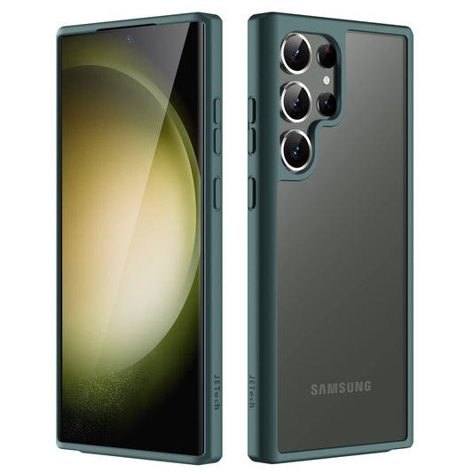 JETech Funda Mate para Samsung Galaxy S23 Ultra 5G 6.8 Pulgadas, Carcasa Fina Trasera Translúcida Esmerilada, Antihuellas (Verde Noche)