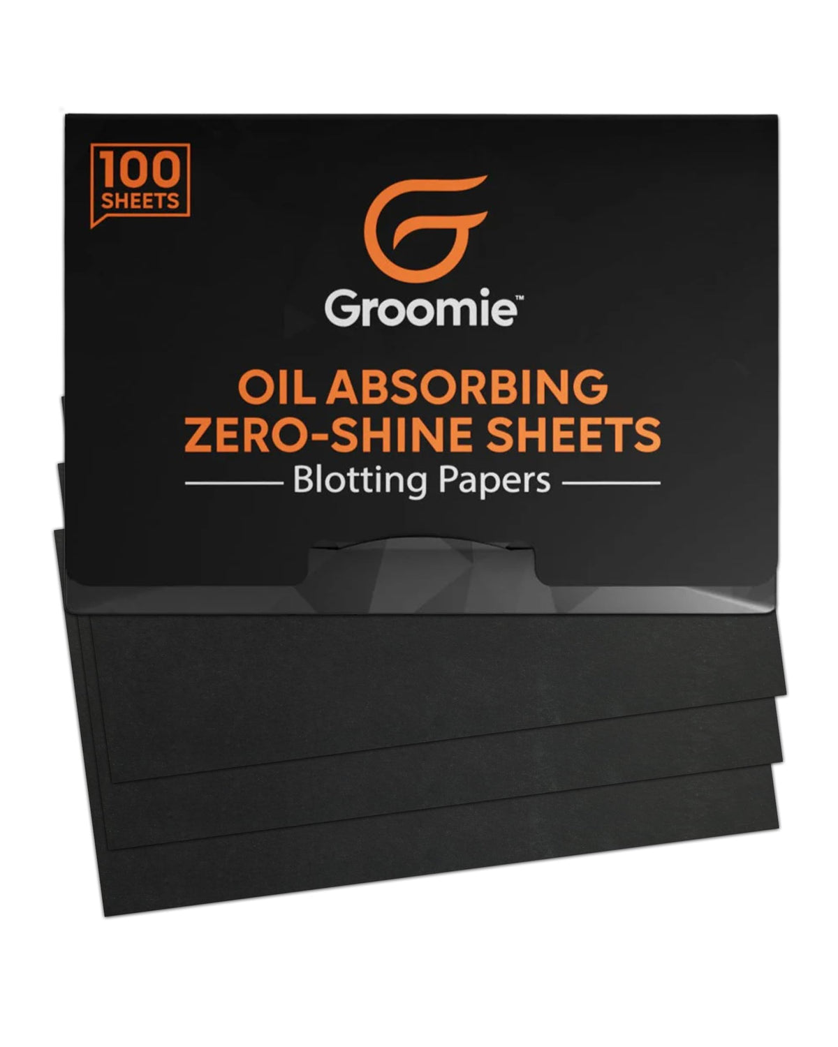 Groomie Toallitas absorbentes de grasa con carbón de bambú - Toallitas sin brillo para piel grasa, absorben instantáneamente el exceso de grasa y brillo - Paquete a granel de 100 toallitas para un F