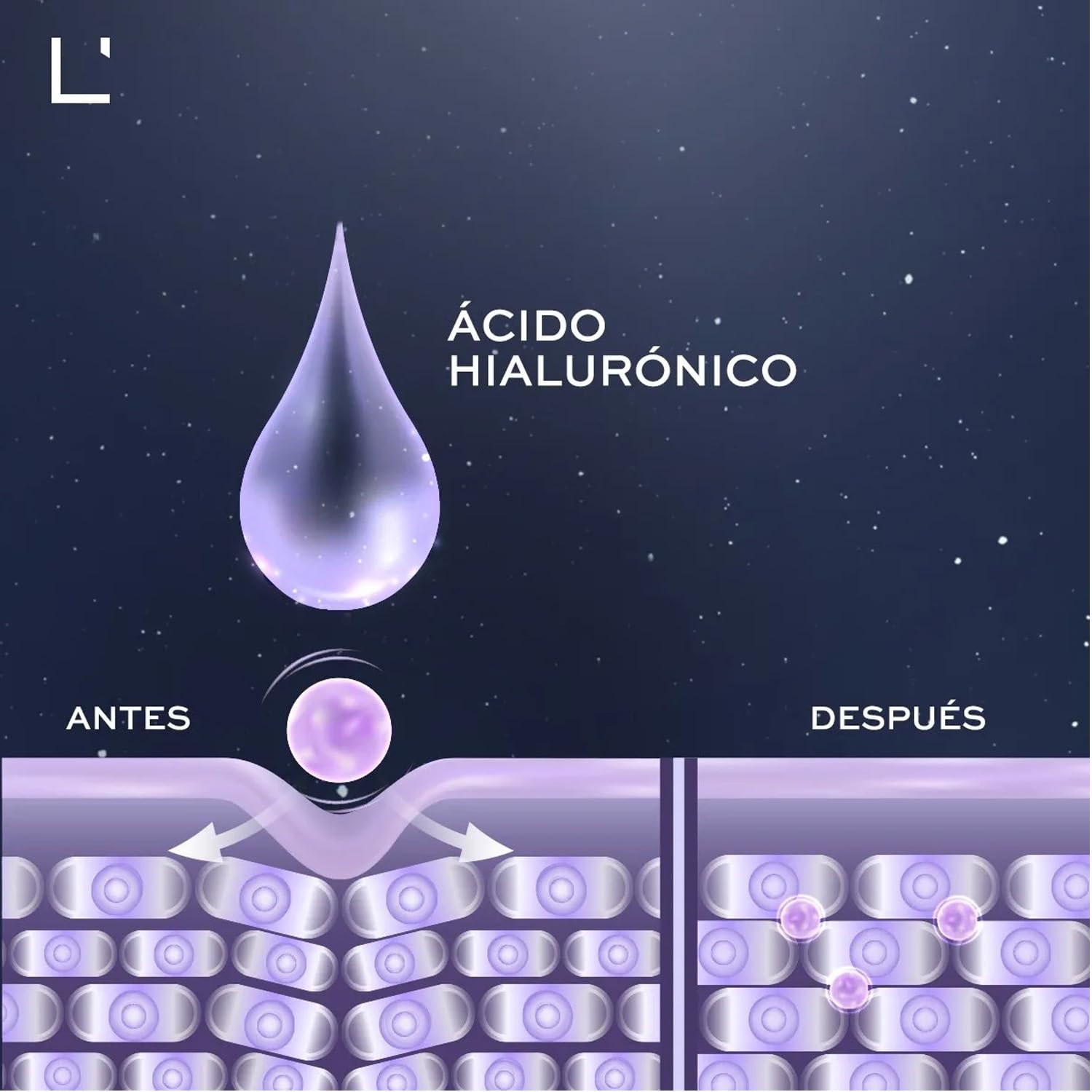 L'BEL - Set Nocturne, Contorno Ojos 15 g + Sérum Antiedad 30 ml + Bolsa de Regalo, con Ácido Hialurónico, Cuidado Facial, Skincare, para Todas Edades, para Rosto Saludable y Descansado
