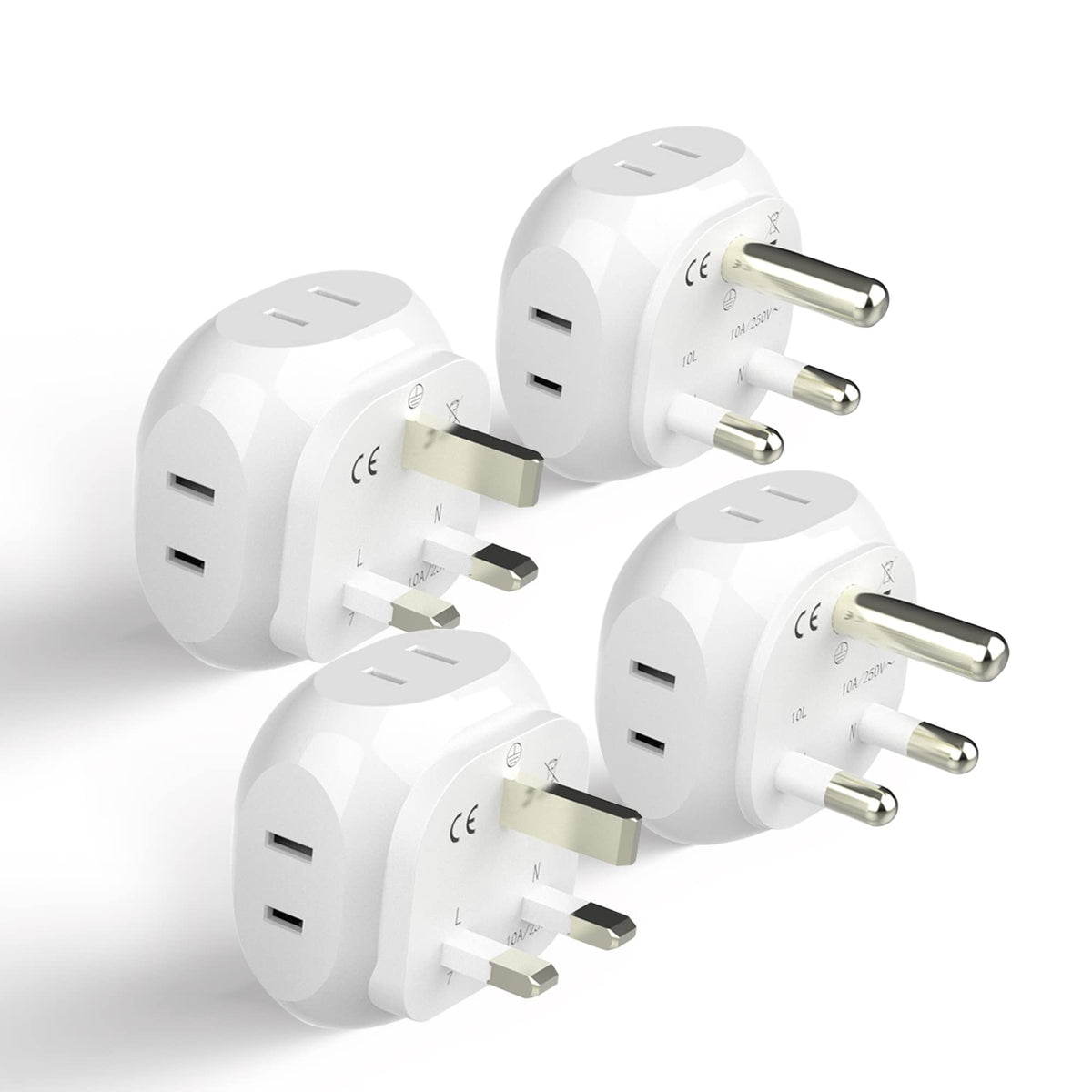 Juego de Adaptadores de Viaje Ceptics Ultra Compacto Tipo M y G para Sudáfrica y Países Tipo M