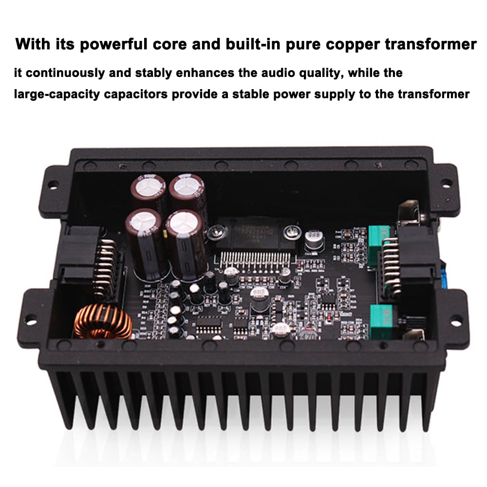 GoolRC Amplificador de rango completo de 4 canales, amplificador de potencia de modificación de audio de 80 Wx4, procesador de sonido digital clase A/B para reproductor de coche Android