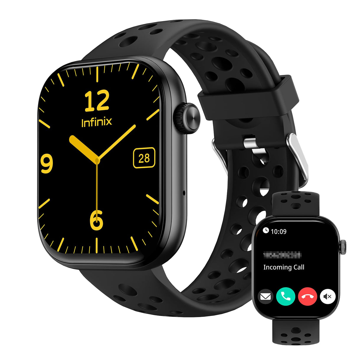 Smartwatch Infinix Xwatch H4 Negro con Llamadas Bluetooth 5.3 Pantalla 2.04'' LCD