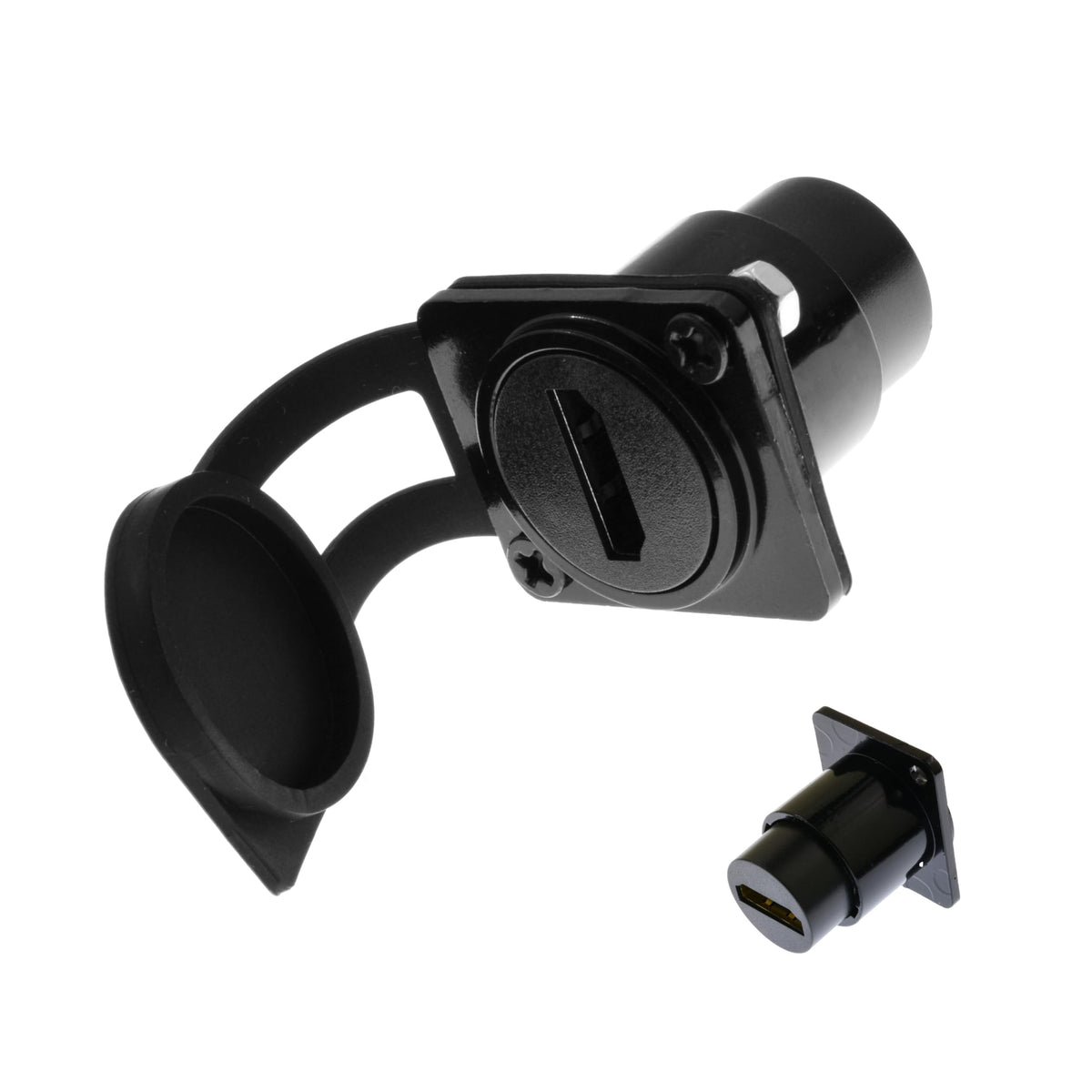 Conector HDMI YiKaiEn 4K 60Hz D Montaje en Panel Cubierta Impermeable