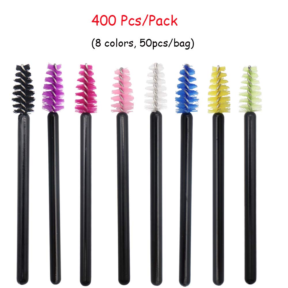 400 Pack Mini Mascara Wands, Disposable Small Lash Brushes for Lower Lashes Eyelash Extensions Makeup Applicators Tool