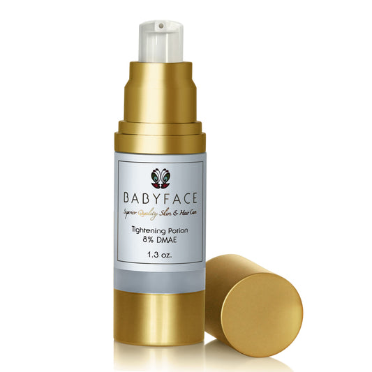Babyface Instant Tightening Serum - Extra Strength 8% DMAE for Maximim Tightening and Pore Refining. Lifts, Smoothes, Resurfaces Dull Skin