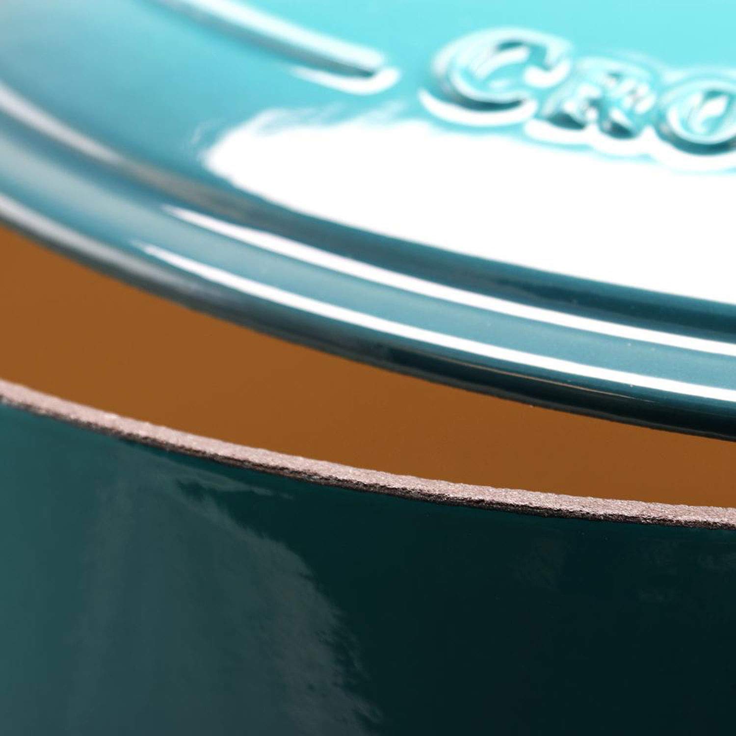 Crock Pot Olla, Horno ovalado holandés, Verde azulado, 7-Quart, 1